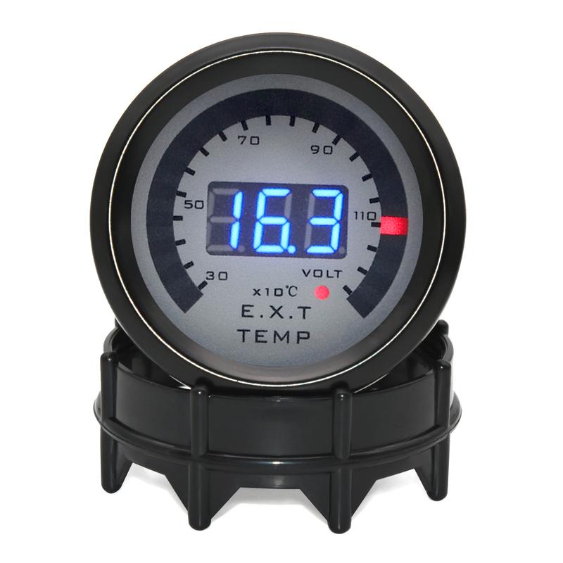 Digital 52mm ETG Auto Car 0~130×10℃ Exhaust Temp Gauge Exhaust Gas Temp Sensor with EXT Temperature Sensor Gasoline Engine 12V