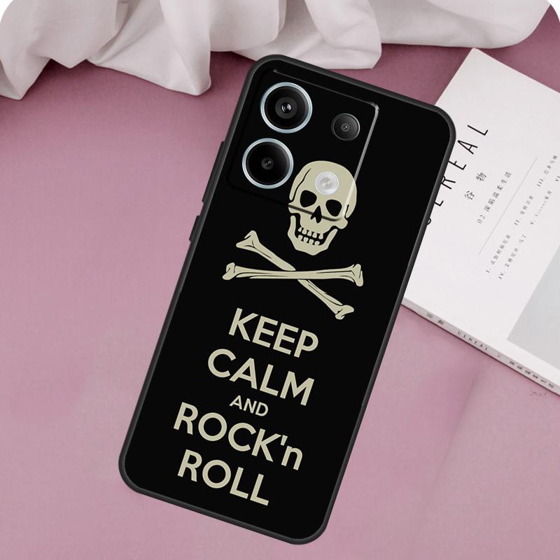Rock Roll Skull Case For Xiaomi Redmi Note 14 13 12 11 10 9 15 Pro Plus Redmi 15 14C 10C 12C 13C 15C Cover