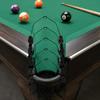 Six-Piece Billiards Pocket Reducers Set for Shot-Placement Practice, with Removable Wire-Frame Inserts Serving Every Opening Across a Pool Table