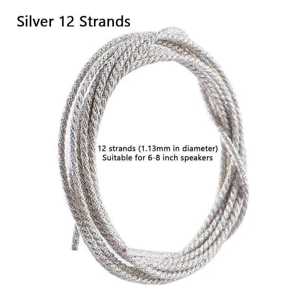 1Pcs 1 Meter Speaker Lead Wire 8/12/16/24/28/32 Strands Repair Braided Copper Wire Copper Speaker Cable for 4-18 Inch Speakers