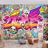 Fototapeta - Sztuka Ulicy - Abstrakcyjny Miejski Kolorowy Mural Graffiti Z Napisem