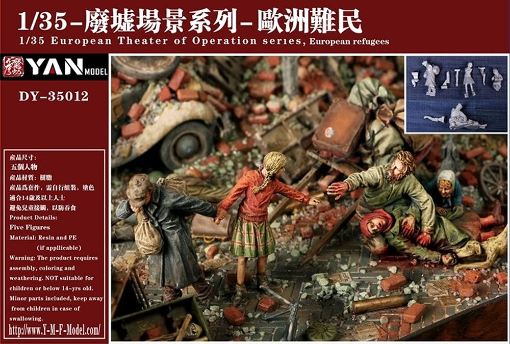 Yen Model 1/35 European Front Refugee Resin Kit YAN35012