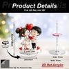Creative Balloon Valentine's Day Decoration 2D Sweet Acrylic Rotating Ornament Gifts Couple with Love Ornament Party