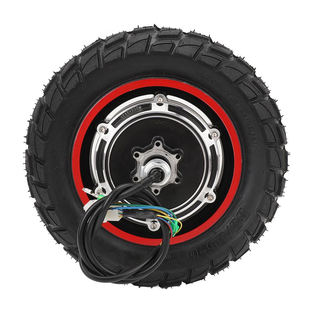 10 Inch Hub Motor 48V 800W Electric Scooter Hub Motor Rear Wheel Drive 250 to 1000RPM Off Road Brushless Hub Motor