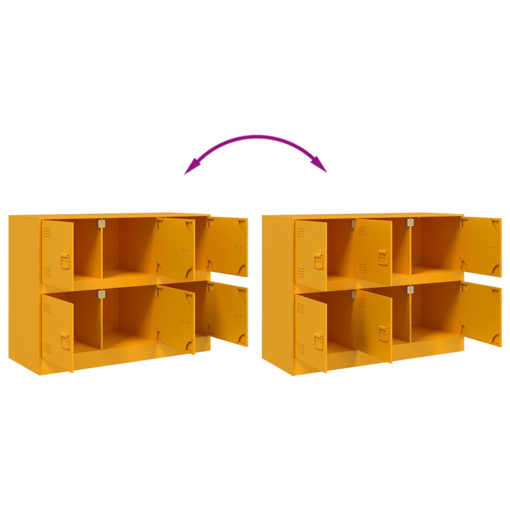 Sideboard Mustard Yellow 99 x 39 x 73 cm Steel