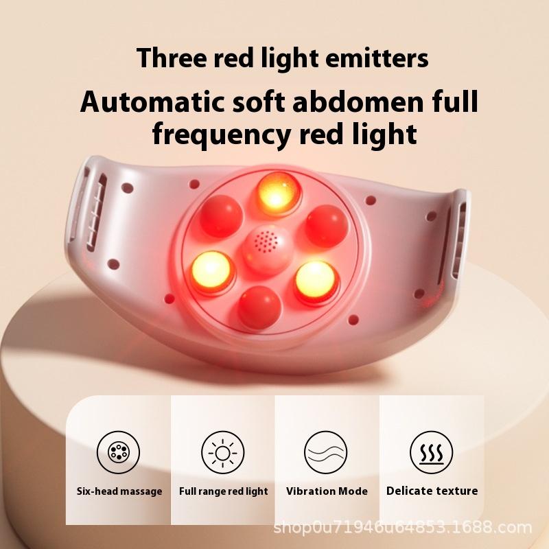 Automatic Heated Abdominal Massager Vibrating Rechargeable Wireless Massager Belt For Waist Back Warm Compress Slimming