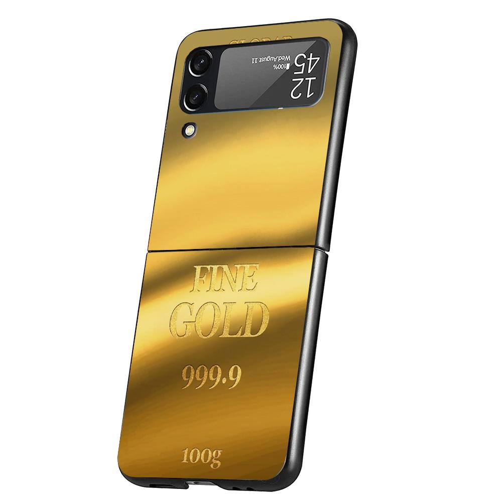 

Fine Gold Pattern Printing Case Phone Cover for Samsung Galaxy Z Flip 7 6 5 4 3 5G ZFlip7 ZFlip6 ZFlip5 ZFlip4 ZFlip3 Black Fund Samsung Z Flip 5
