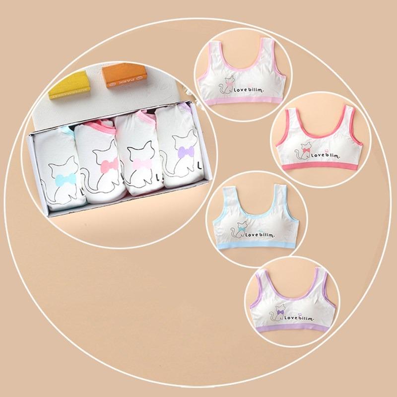 Biustonosze treningowe Dziewczyna Nastolatki Bielizna Jednolity kolor Sport Young Racerback Trening Crop Odpinany