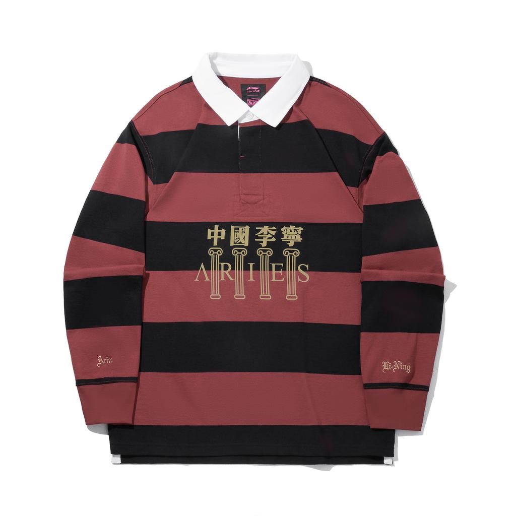 Li Ning Aries Collaboration Loose Long Sleeve Polo Shirt Men tops APLV655-5