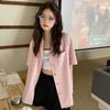 Women's Checkered Short Sleeved Shirts Summer American Style Thin Blouses Loose Casual Versatile Ladies Clothing
