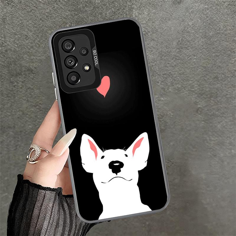 Bull Terrier Dog Cute Puppies Soft Phone Case for Samsung A17 A16 A15 A14 A13 A57 A56 A55 A54 A53 A37 A36 A35 A34 A33 A26 A25 A2