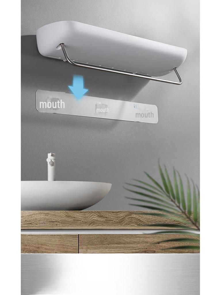 Bez wiercenia, ścienny regał łazienkowy na ręczniki, kosmetyki i umywalkę