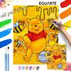 Winnie the Pooh Honey Bees Oil Paint by Numbers Painting Kit Handmade Diy Home Decoration Gift