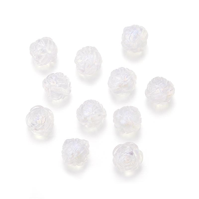 Laserbeschichtete Acryl-Herz- und Blumenperlen für DIY-Armbänder