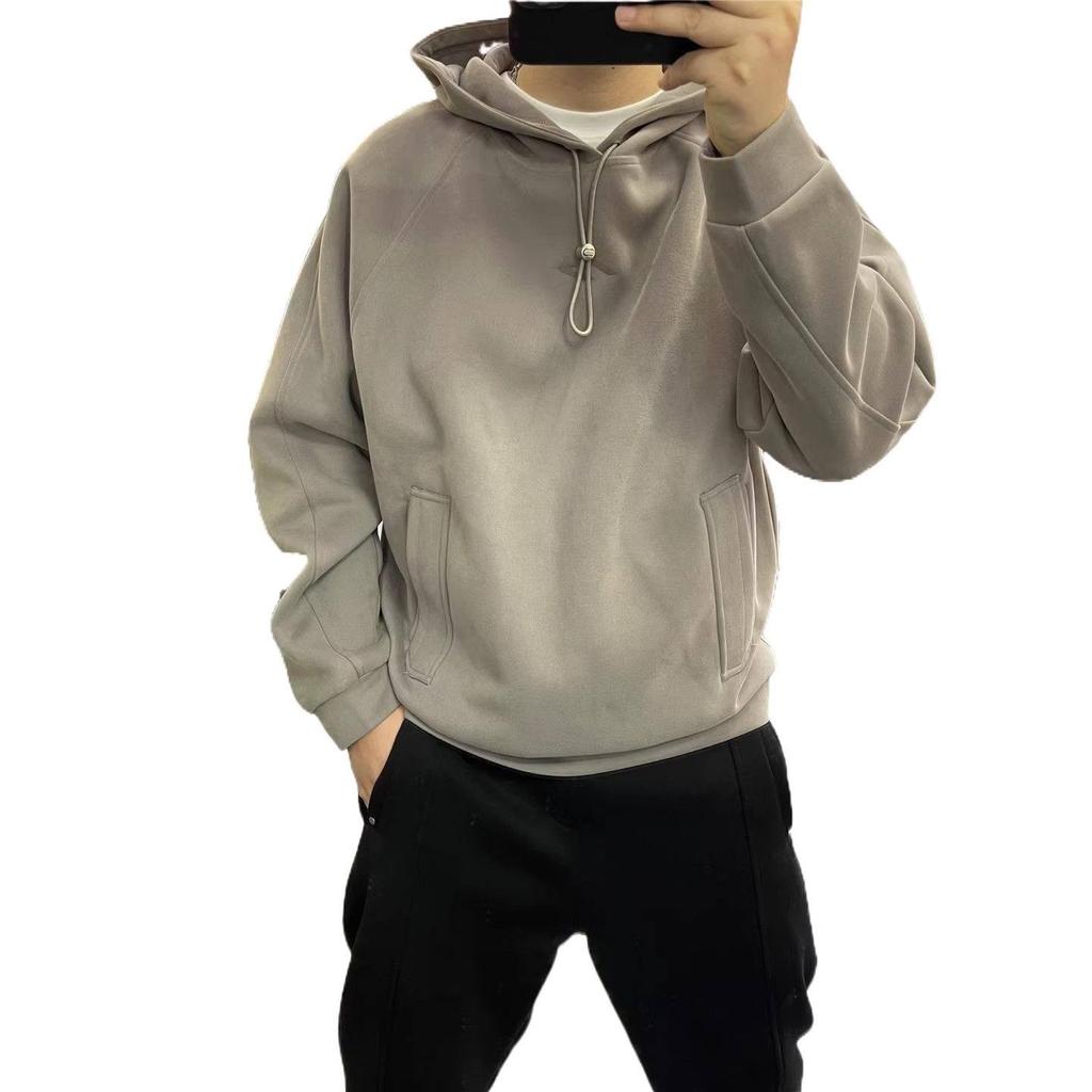 Men's High-End Velvet Outdoor Sports Hoodie: Skin-Friendly, Comfortable Pullover Jacket for Autumn/Winter 2025