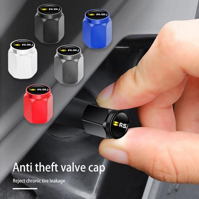 4PCS Car Tire Valve Caps Theftproof Aluminum Wheel Tyre Stem For Renault Cupra Ibiza RS Dacia Ateca Altea Arona Tarraco Leon WE1