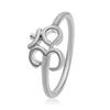 Anello Vintage in Argento Massiccio 925 Sterling con Simbolo Om Tono Argento Regalo per San Valentino