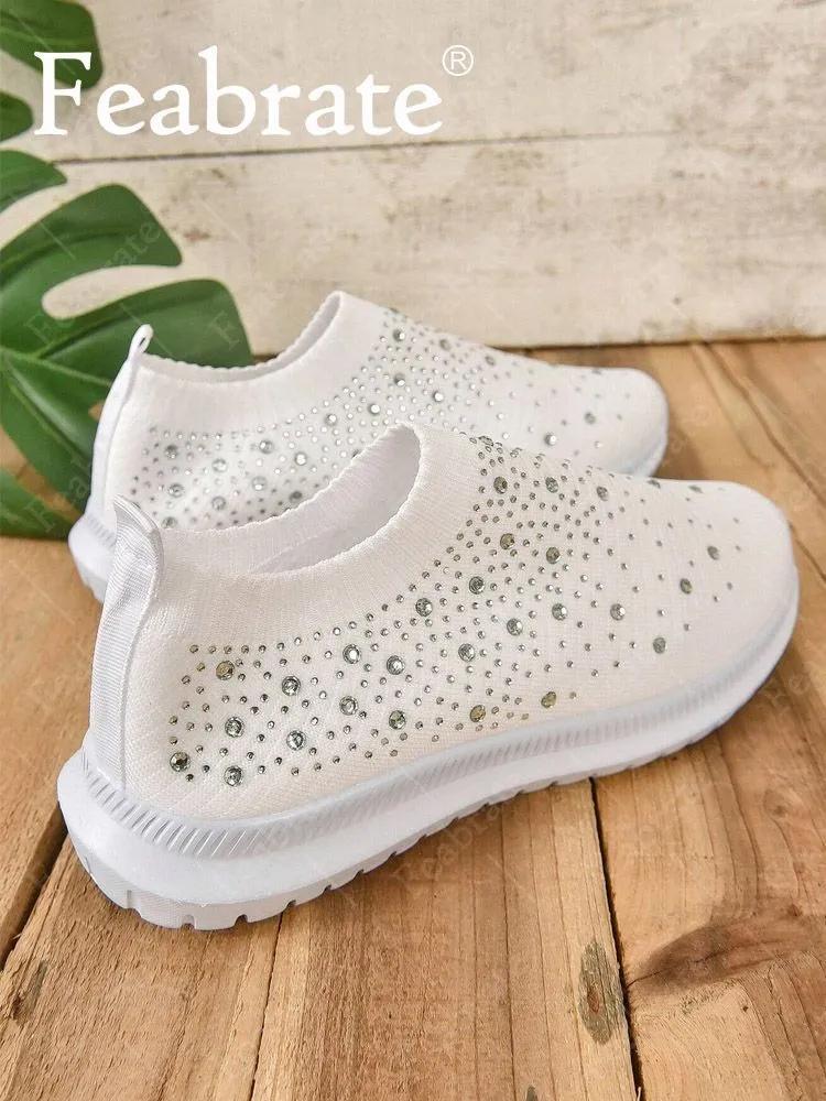 Running Shoes Casual Shoes Round Toe Crystal Pumps Single Shoes