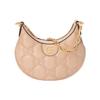 GG Matelassé Gold Logo Chain Leather Crescent Bag Women Shoulder Bag Beige 739736-UM8IG-9500