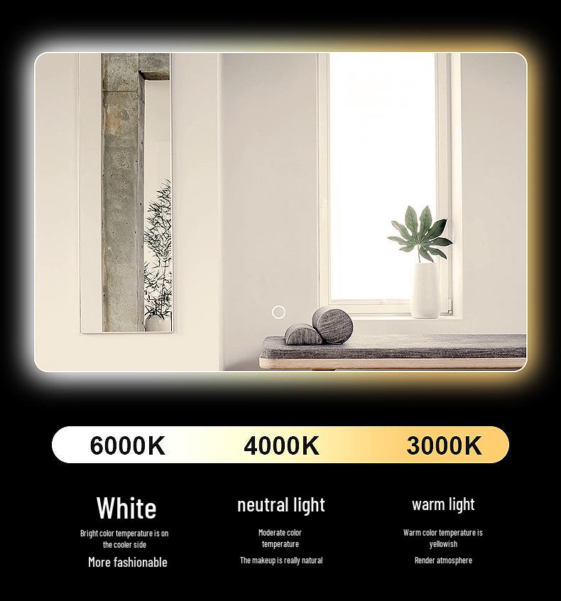 Modern Minimalist Multifunctional Smart Bathroom Mirror with Defogging and Light