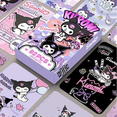 Mercadorias de Fotocartão Sanrio Fotocartão com Ilustração LOMO 60 peças + Mini Adesivo 32 peças, versão Kuromi 2, 1 unidade