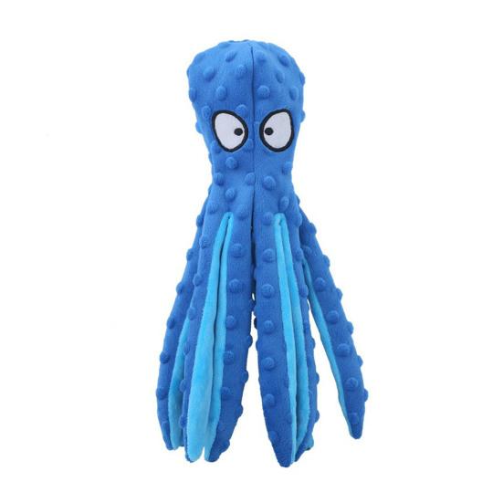 Plush Octopus Dog Chew Toy Small Medium Large Dog Cat Squeaky Stuffed Octopus Doll Indoor Outdoor Stress Relief Interactive Teething Toy Pet Supplies