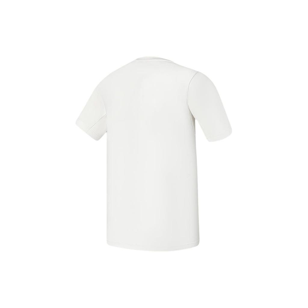 Fila Solid Color Knitted Professional Sports Short Sleeve T-Shirt Men Tops Cloud-White A11M417101F-WT