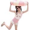 Girls swimsuit summer 2026 new children's one-piece high-value swimsuit older children's girls Internet celebrity suspender swimsuit