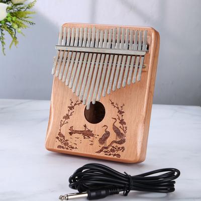 Thumb Piano Finger Electric Box Perform Style 21Tone Manual Tune 17keys Kalimba Can Be Connected To Audio Birthday Festival Gift