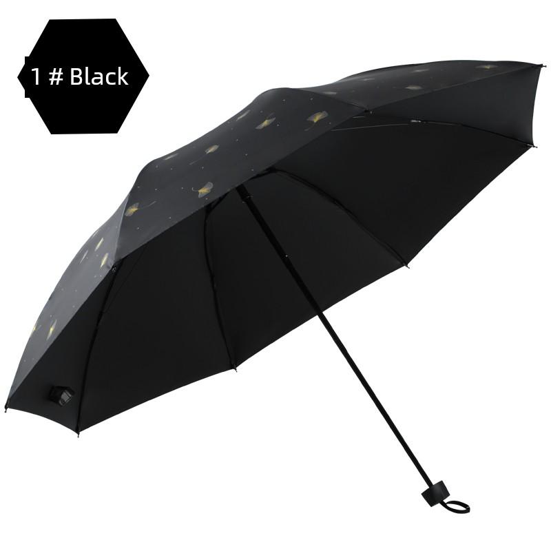 Paradise Umbrella Black Glue UV Protection Sun Umbrella Sun Protection Umbrella Women Light Small Folding Pencil Sun Umbrella Convenient