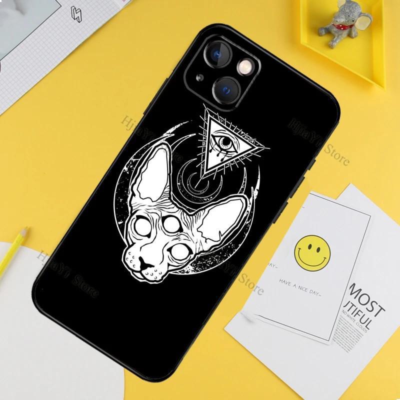 Applicable Apple Iphone Phone Case Tattoo Sphinx Cat Case Soft Case Protective Case Iphone 16