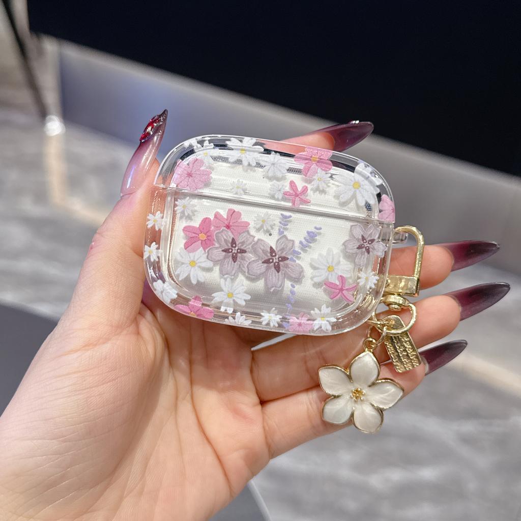Glamorous Floral Pattern Wireless Bluetooth Case For AirPods1/2 AirPods 3/4 Pro And Pro2 TPU Headphone Covers With