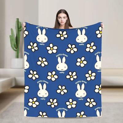 M-Miffys Schattige Konijnen Deken Meerdere Maten Zacht Fuzzy Pluche Gooi Dekens voor Bank Sofa en Bed