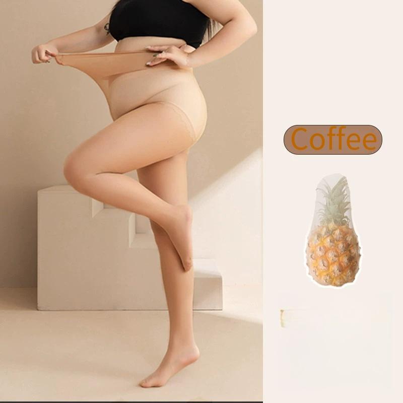 Women Plus Size Pantyhose Women Sexy Ultra Thin Transparent Underwear 10D High Waist Anti-Hook Stockings