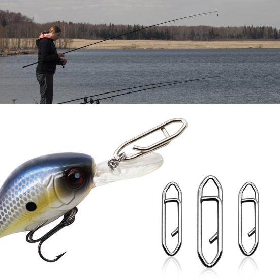 260Pcs Fishing Speed Clips Rustproof High Strength Freshwater Saltwater Stainless Steel Speed Clip Quick Snap Connector Tackle