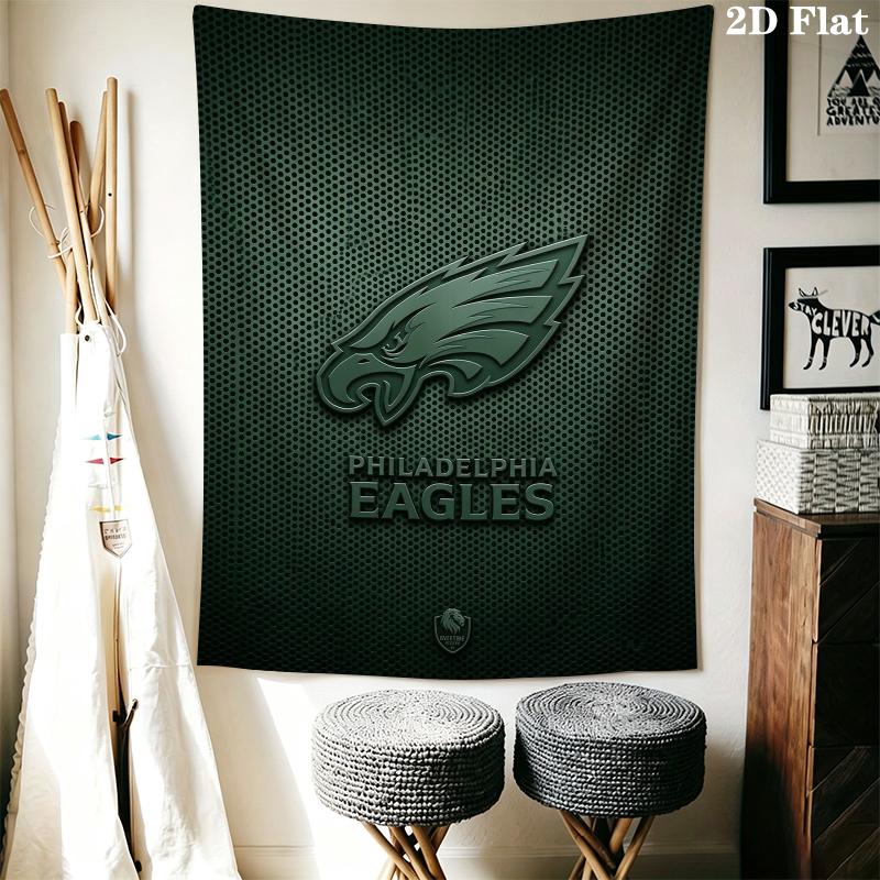 Philadelphia Eagles Wandteppich Ästhetisches Wandbehang Gedruckter Stoffdecke Dekorative Wandteppiche für Schlafzimmer Wohnzimmer Heimdekoration
