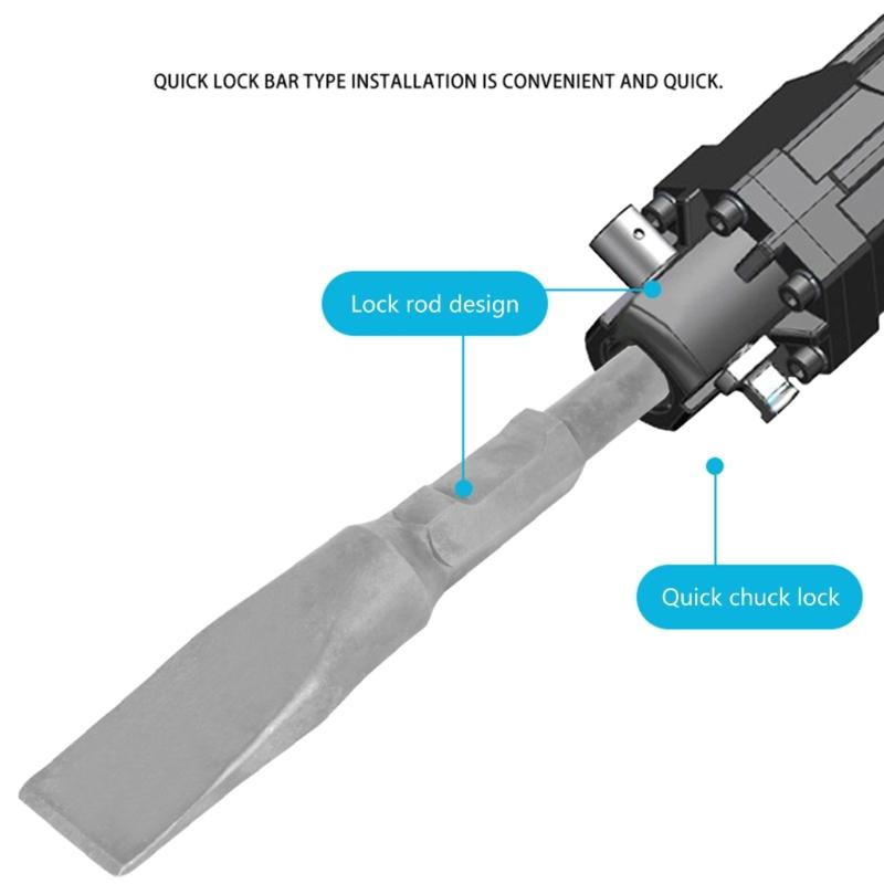 Electric Hammer Drill Bit Point Grooves Gouge Flat Chisels Break Concrete Brick Wall Drilling Home Projects