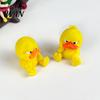 Cute Desk Decor 3D Printed Angry Yellow Duck Ornament, Funny Personalized Toy Decoration, Miniature Figurine for Home Office