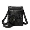 Modische und Retro Damenhandtasche, gewaschenes Leder Weiches Leder Kleine quadratische Tasche, Damen Einzel-Schulter Crossbody-Tasche