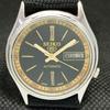 USED VINTAGE SEIKO 5 AUTOMATIC 7009A JAPAN MENS D/D BLACK WATCH 595a-a312373-2 SKU595a-a312373