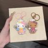 Chef Kitty Keychain Cartoon Bag Charms Backpack Purse Hanging Ornament Car Key Accessories Cute Gift for Girls Women