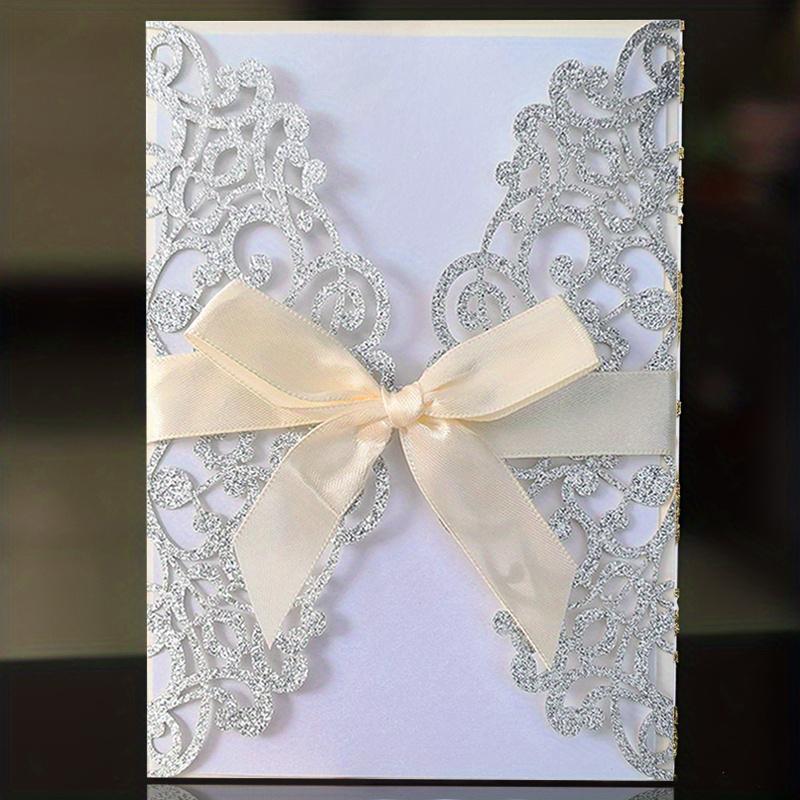 10 blätter Laser Schneiden Hochzeit Einladung Label Retro Hochzeit Braut Geschenk Karte Event Geburtstag Partei Liefert