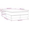 Box Spring Bed with Mattress Black 120x200 cm Fabric