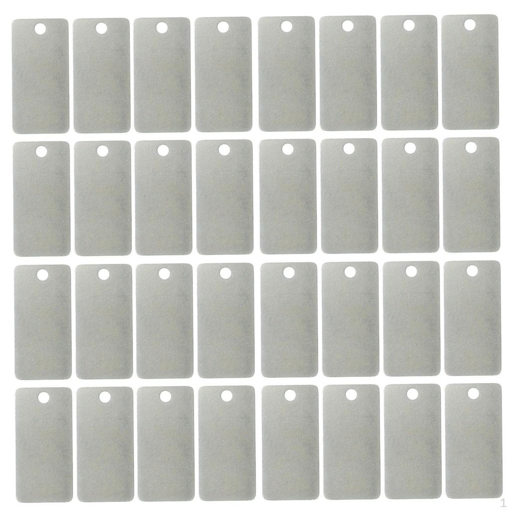 50 Stück Metall Gravur Rohlinge Edelstahlplatten Stanzen für Gartenbau