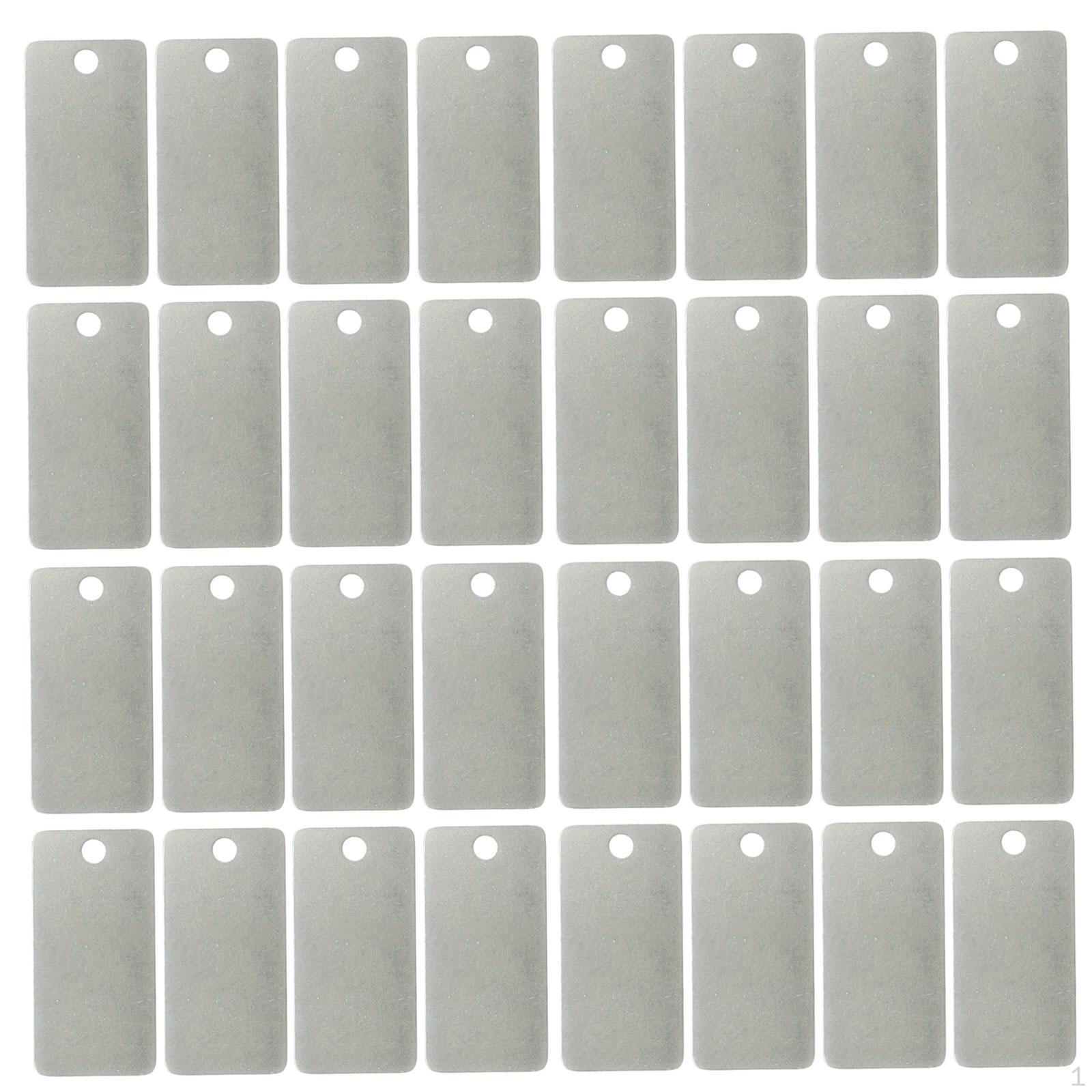 

50 Pieces Metal Engraving Blank Stainless Steel Plates Stamping for Horticultural