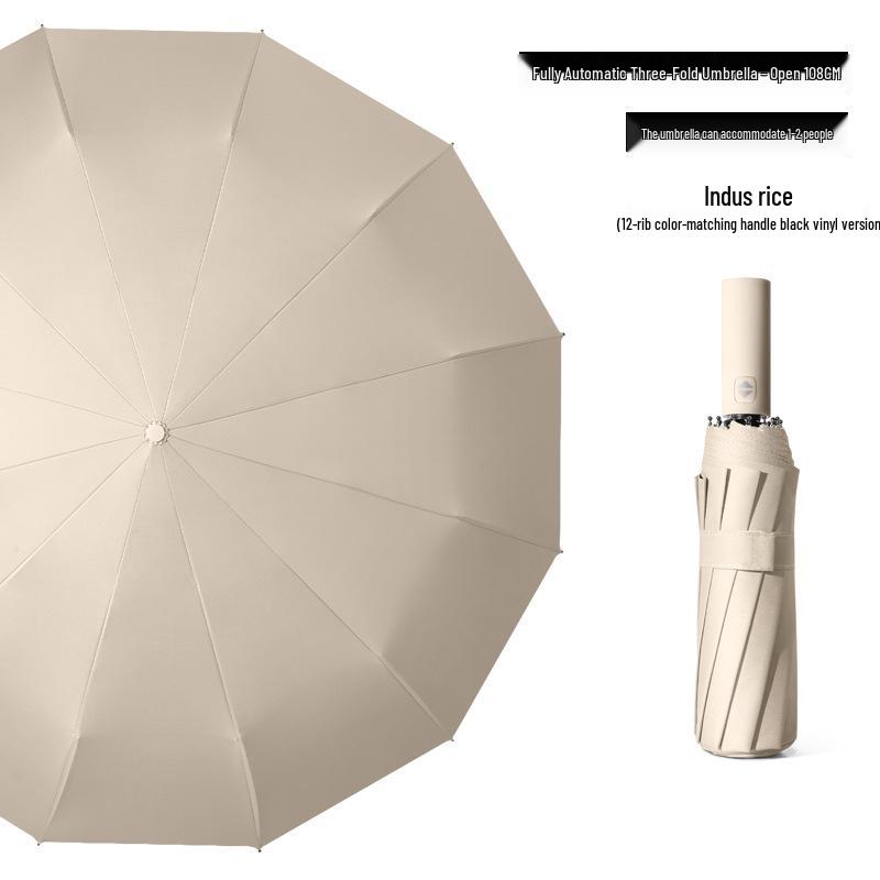 Dual-Use Extra-Large Folding Umbrella: Anti-UV, Rain or Shine, For Two