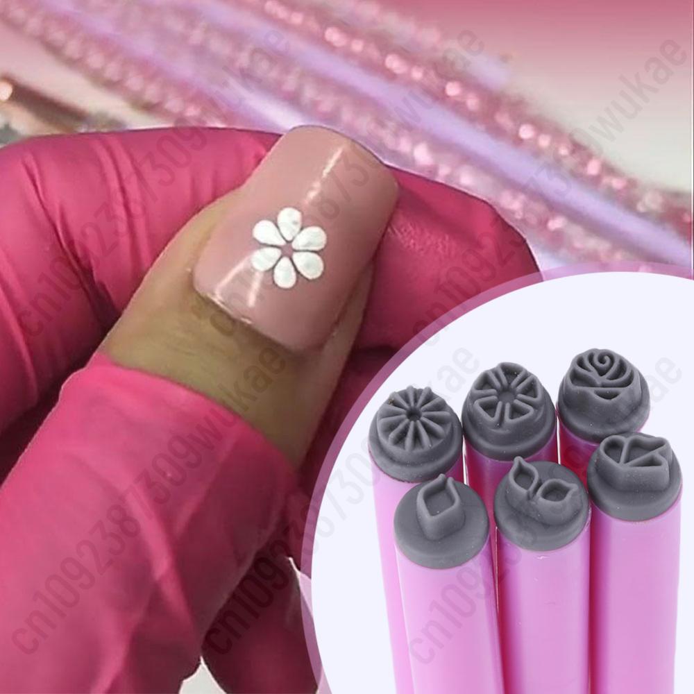 6/10/15 STÜCKE Nagelstempelstift-Set DIY Nagelkunst Nagel-Graffiti Nagelkunst-Punktierwerkzeuge Mit Einfachem Design Nagelkunst-Stempelstift Für Frauen