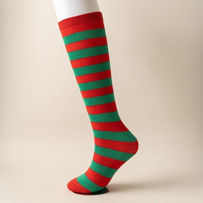 1 Paar knielange schwarze weiße rosa Wadenstrümpfe warme gestreifte Socken für Jungen Mädchen japanischer Stil bunte gestreifte Socken