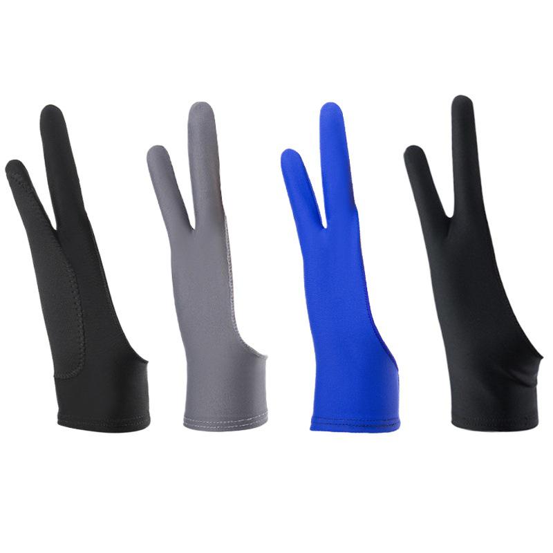 Two-Finger Anti-Touch Sweat & Stain-Proof Painting Gloves for Sketching and Drawing