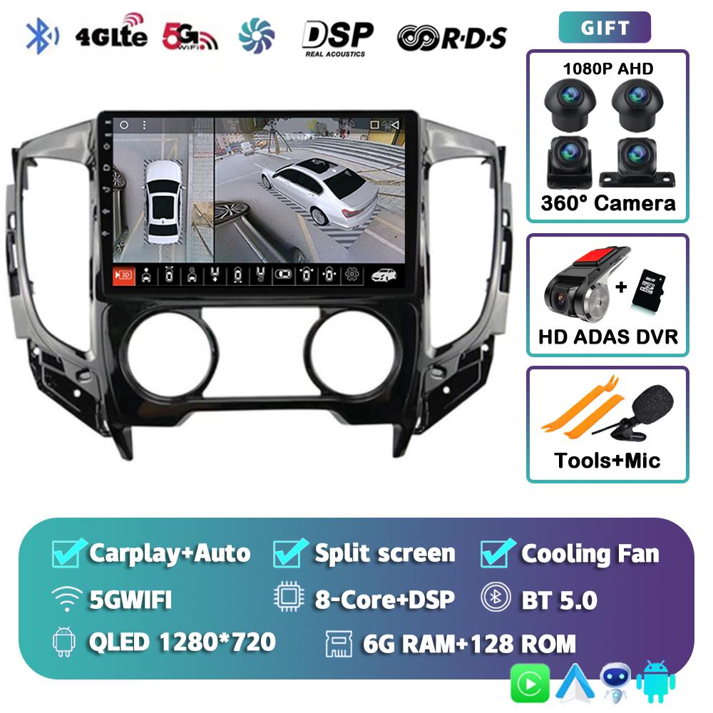 Android 14 Carplay Car Radio For Mitsubishi Pajero Sport 3 L200 5 Triton 3 2015 2016 2017 2018 2019 Multimedia Player GPS Stereo